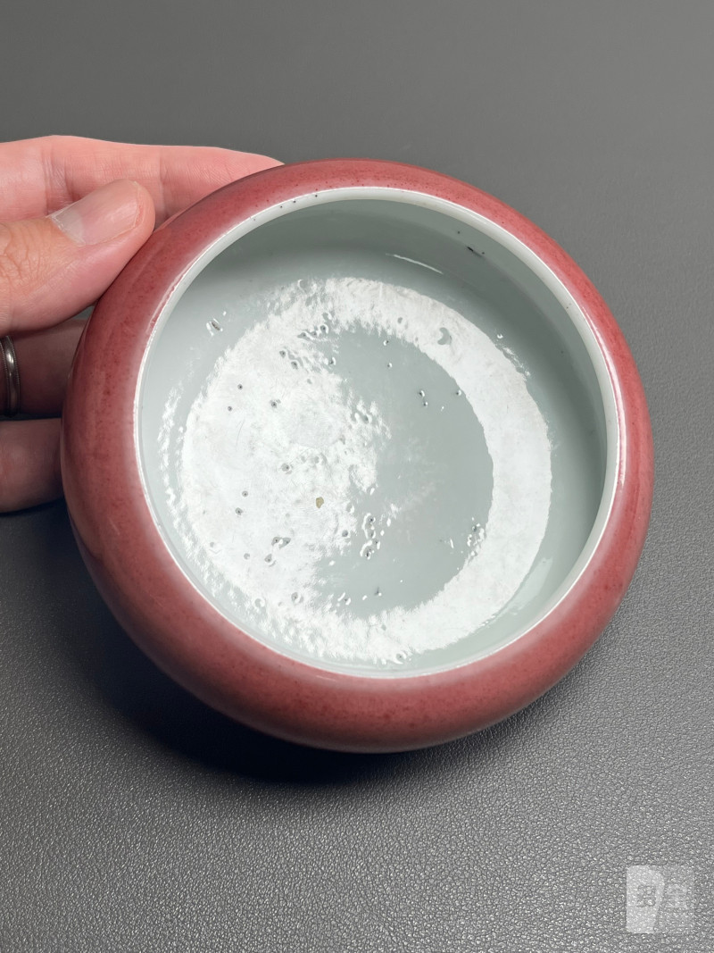 清康熙  豇豆红釉镗锣洗 - 图19